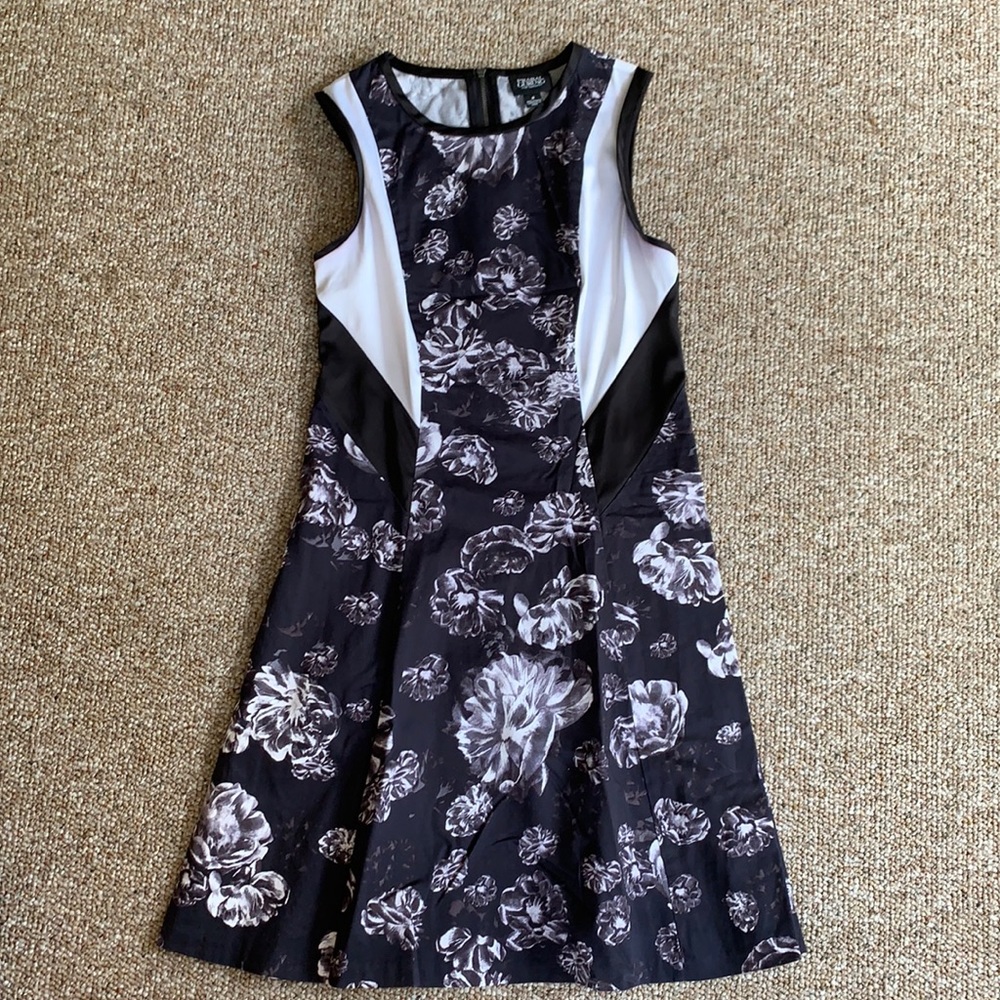 Black and white floral dress